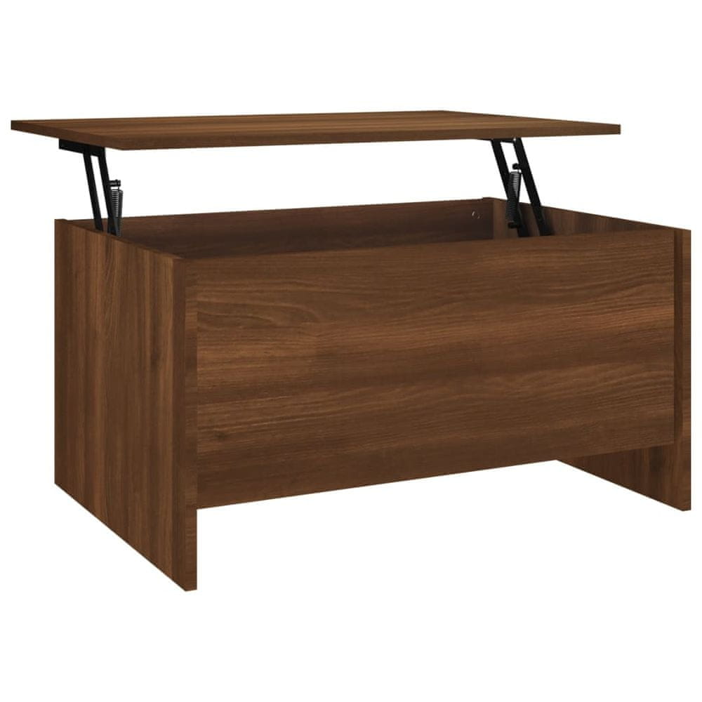 Vidaxl Konferenčný stolík hnedý dub 80x55,5x41,5 cm spracované drevo